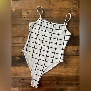 Grid Pattern Bodysuit